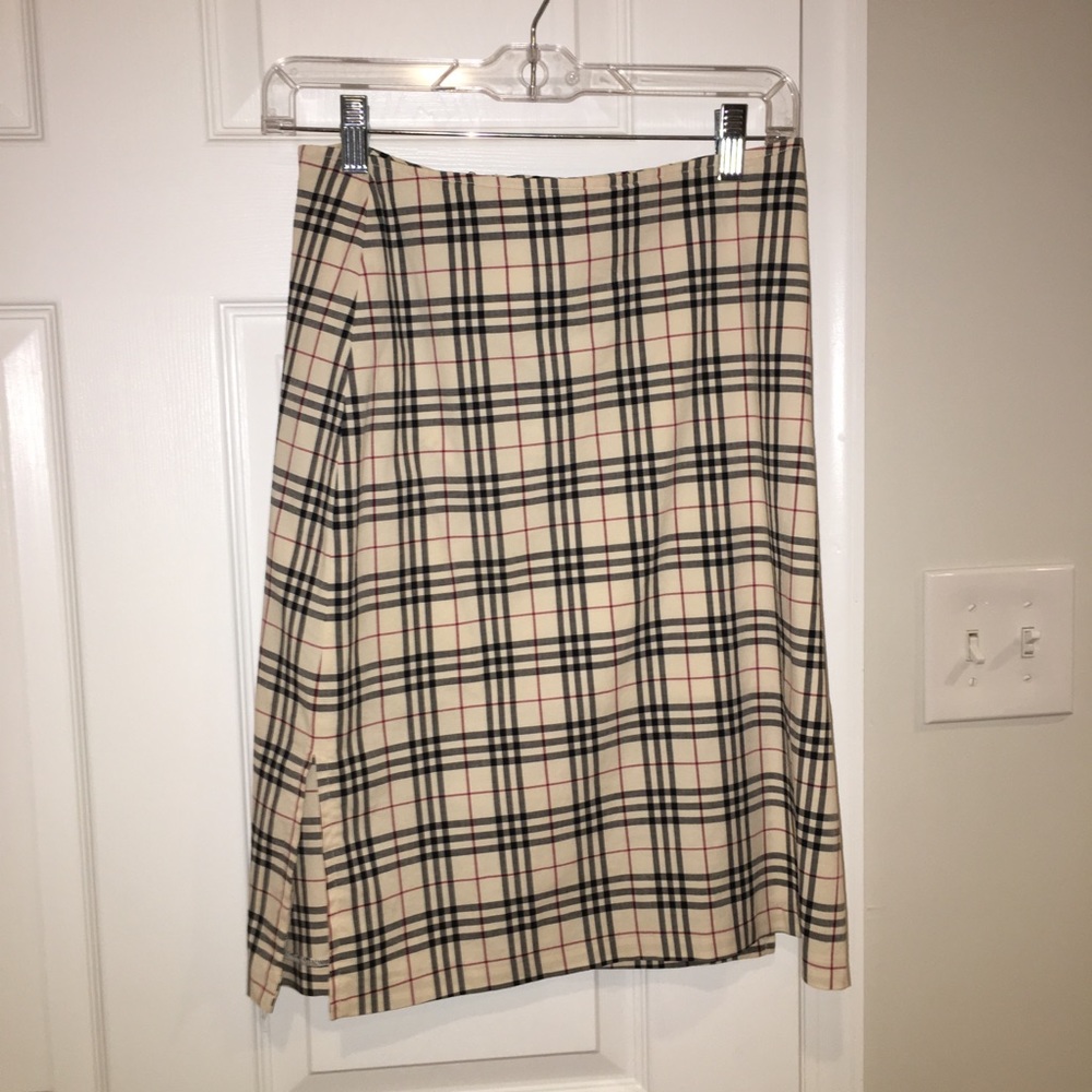 Burberry check pencil skirt
